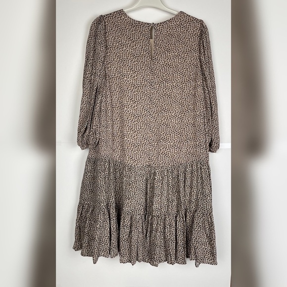 VICI Cheetah Prints 100%Rayon Mini Dress /Longline Tunic Dress 3/4Sleeve… - Picture 3 of 12